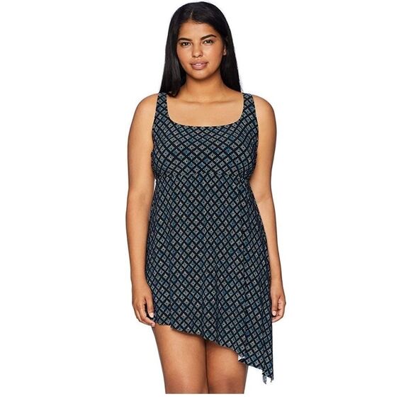 Coastal Blue  Longline Tankini - Picture 1 of 8